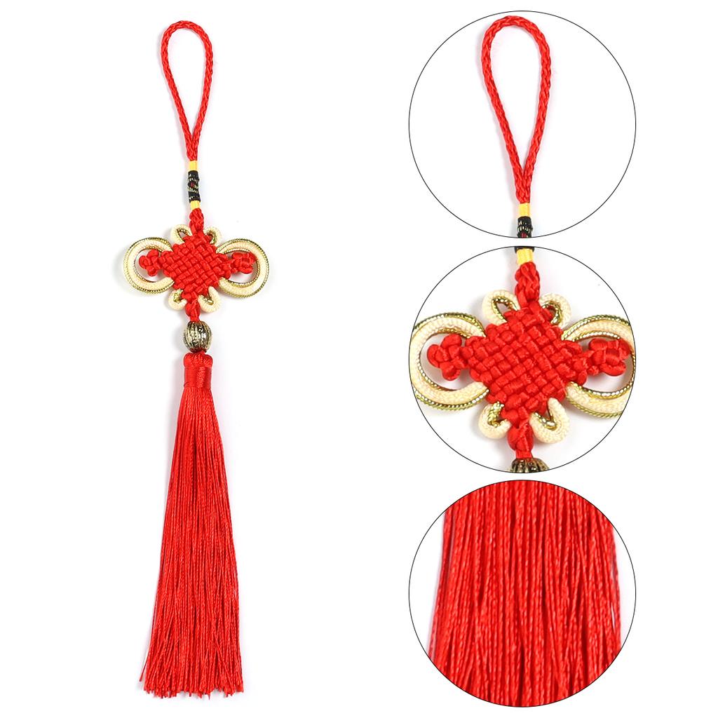 2pcs Chinese Knot Festive Fortune Silk Tassel Fringe Pendant For Spring Festival Home Decoration New Year's Gifts Accessories