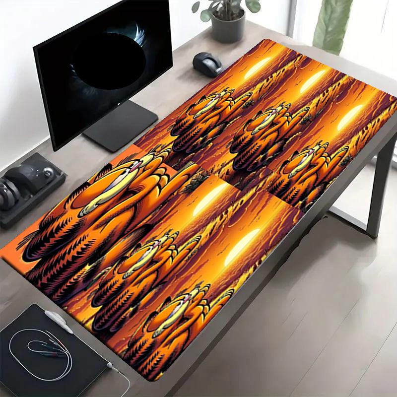 Garfield Print Mouse Pad, Anti‑Slip Desktop Keyboard Mat, for PC Laptop Gaming Working Daily Use, Cool Festival Surprise Gift