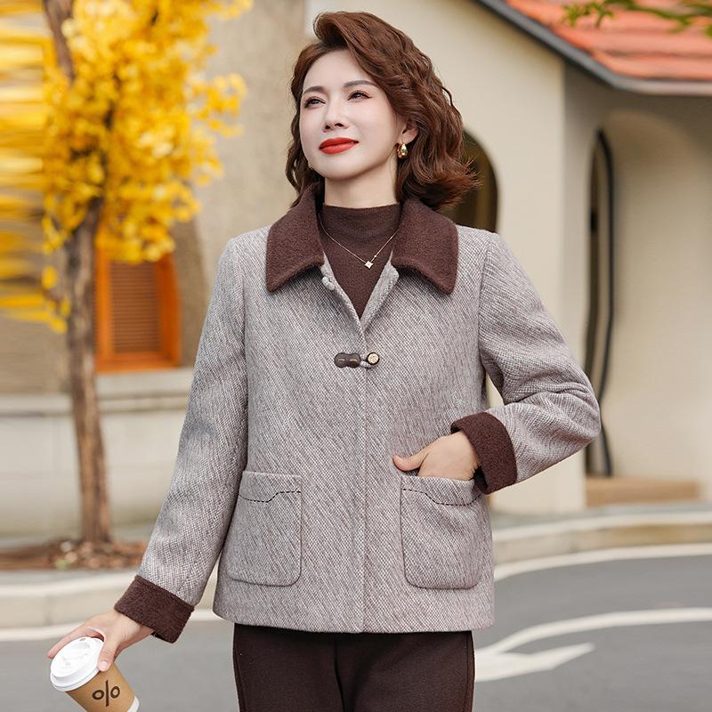 

Зимняя плюшевая шерстяная куртка, новая женская осенне-зимняя утолщенная теплая верхняя одежда из искусственного норкового бархата 5XL [recommended 150-80kg] хаки