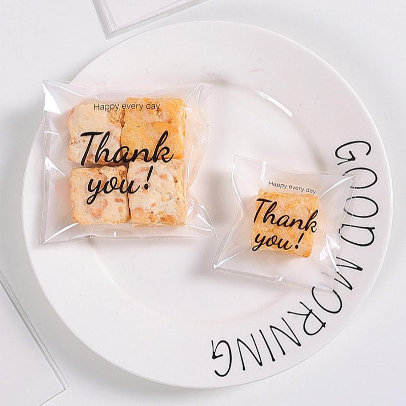 100/300/500PCS White Small Gift Bag Small Self Sealing OPP Bag For Storing Gifts Cookies Candies Self-adhesive Packaging
