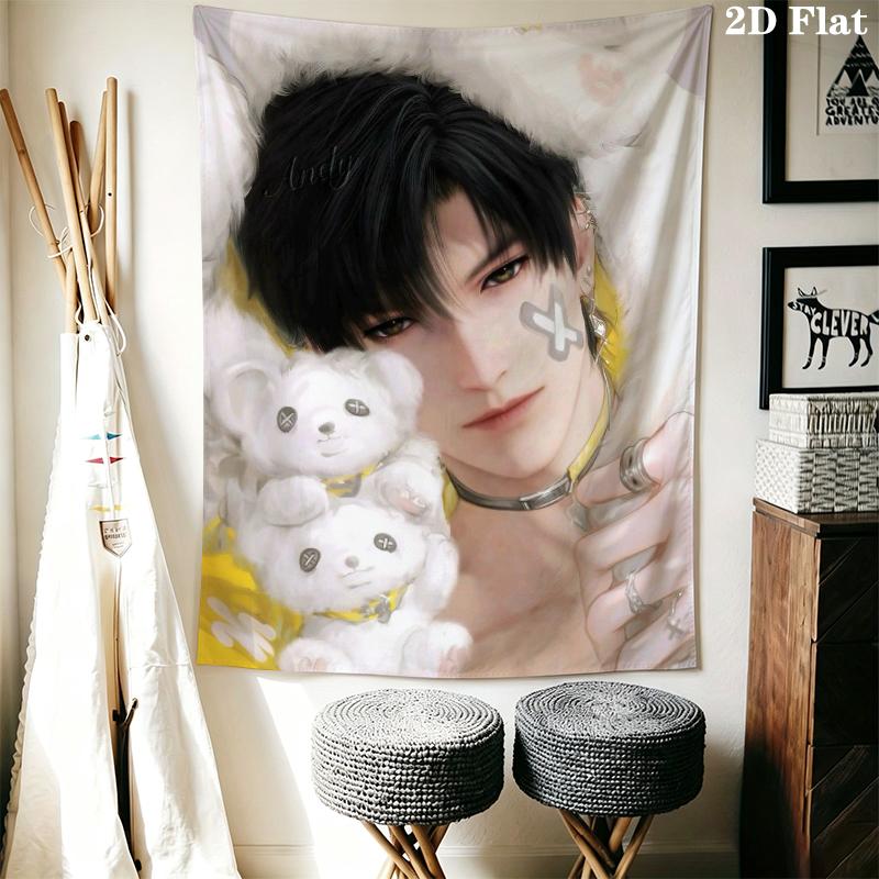 Zayne Wall Tapestry Aesthetic Wall Hanging Printed Fabric Blanket Decorative Tapestries for Bedroom Living Room Home Decor