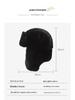 Women's Faux Rabbit Fur Winter Hat with Ear Protection, Cold-Proof, Thickened, Korean Style, Trendy and Warm for Outdoor Cycling.