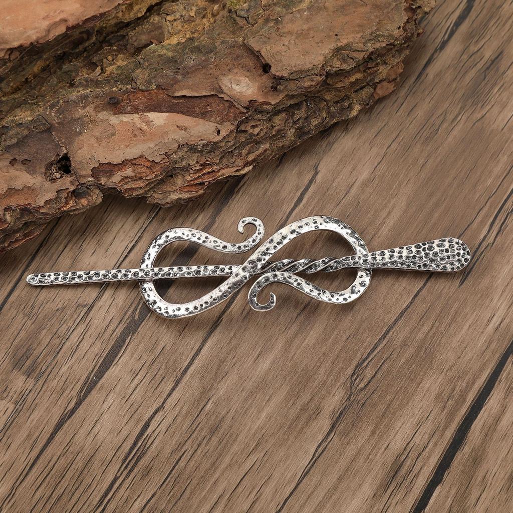 1pc Vintage Silver Snake Intricate Hairpin Gothic Serpent Design Edgy Bohemian Style Unique Statement Hair Accessory Personality