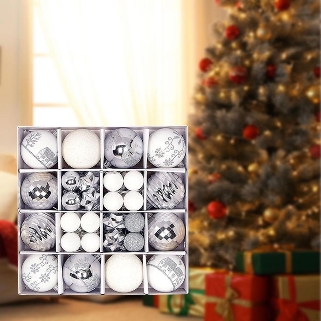 44 Count Christmas Ball Ornaments Set for Tree Decoration