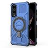 For Samsung Galaxy S25 Edge Magnetic Case Rotating Metal Kickstand PC + TPU Phone Back Cover