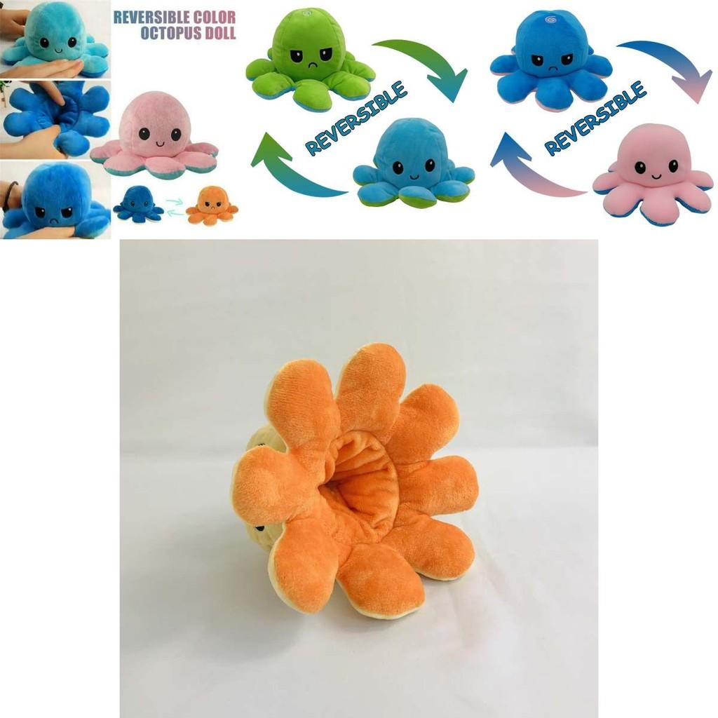Cute And Cuddly Reversible Octopus Plush Toy Ideal For Children's Gifts