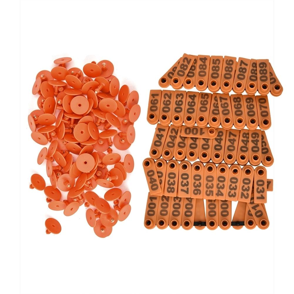1-100 Number Plastic Livestock r Animal for Goat Sheep (Orange)