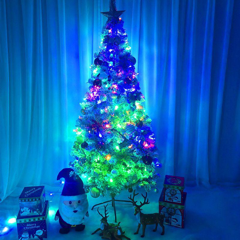 White Christmas Tree Set with 1m, 1.5m, 1.8m Trees - Snow-Decorated Holiday Decor for Home