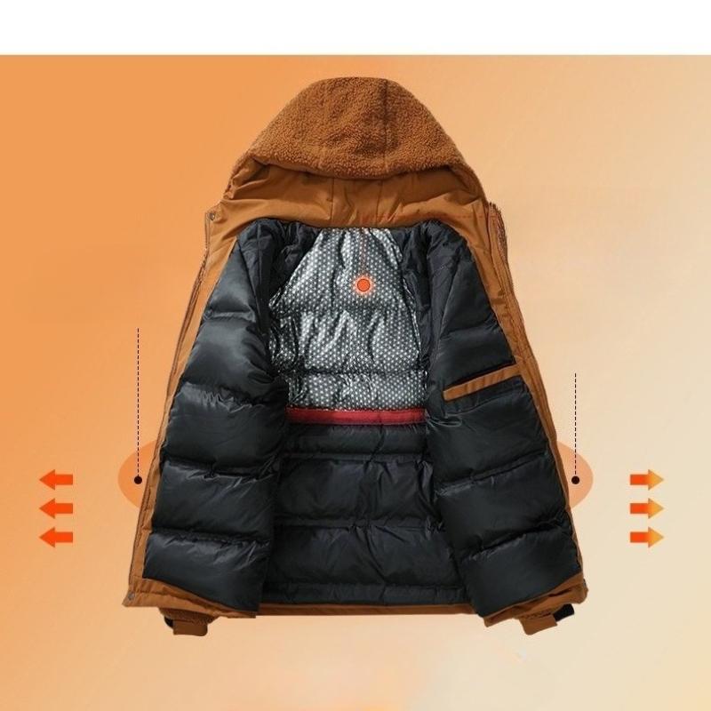 Men Women Autumn Winter Lamb Cotton Jacket Mens Hoodies Puffer Jacket Casual Warm Male Windproof Coats Lamb Thick Parkas