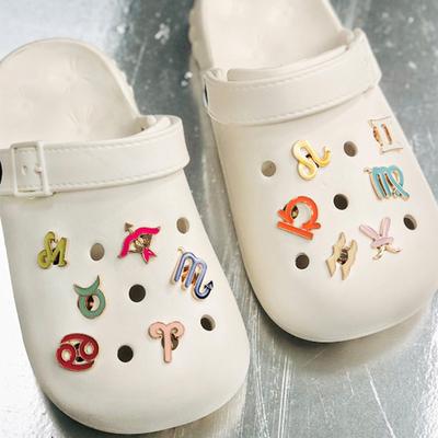Shoe Charm DIY Pins Constellation Decoration Buckle for Hole Shoes Charms Set Accessories Kids Boy Girls Gift