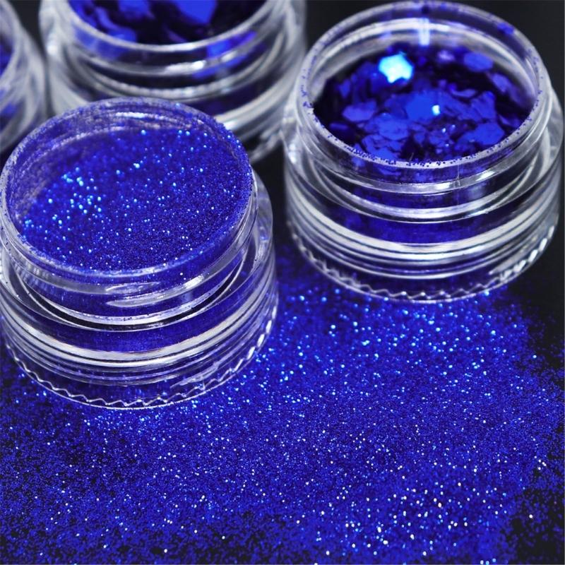 Snowflake Nail Art Glitter Christmas Nail Sequins Flakes 3D Snowflake Glitter for Acrylic Nail Design Christmas Powder