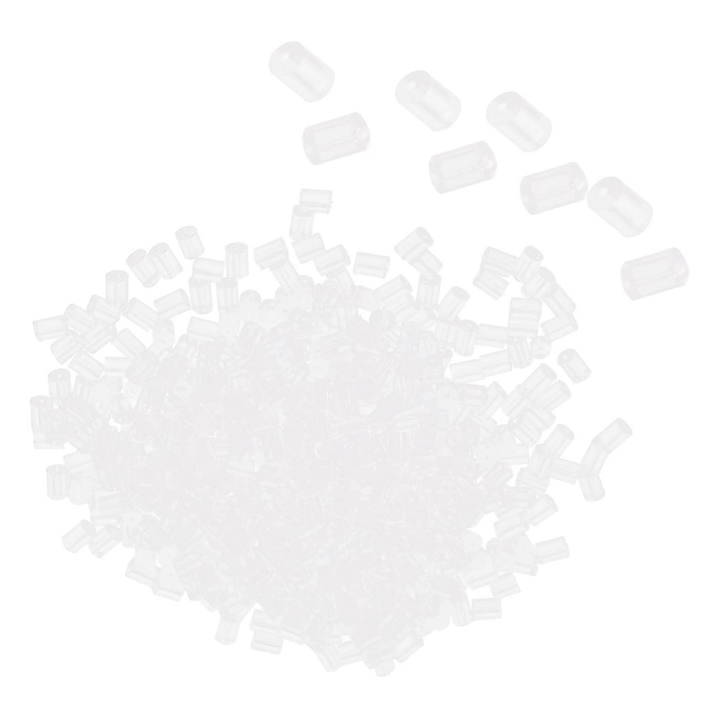 500pcs Cylinder Shape Earrings Back Stopper Silicone Transparent Earrings Locking Backing