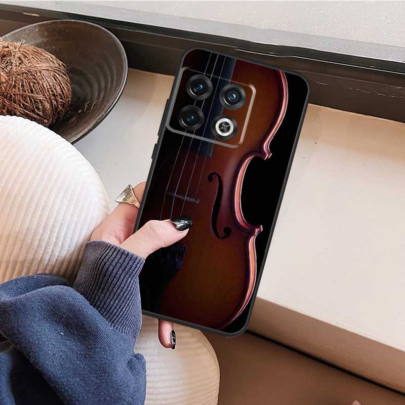 Elegant Violins Bow Sheet Music For OnePlus 15 13 12 11 10 13T 10T 12R 13R 15R Case For OnePlus Nord 5 CE 3 2 4 Lite N20 N30