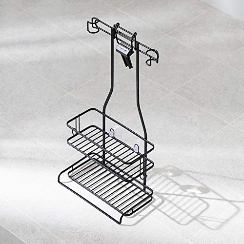 Pearl Metal Shower Rack, 2-Tier, Bath Storage, Limited Edition, Black, BLKP, AZ-5078, Product Dimensions: Approx. 27.5cm W X 14.5cm D X 50cm H