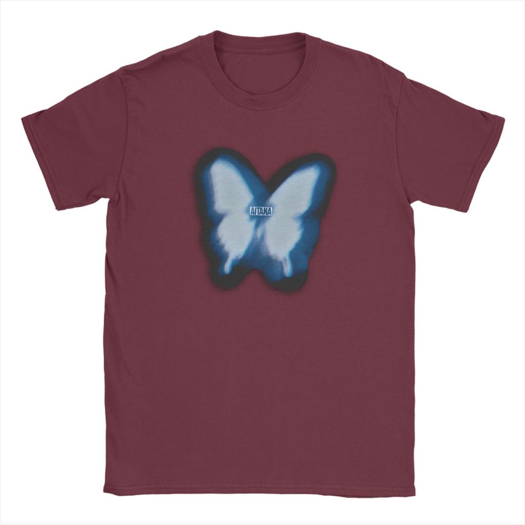 Butterfly Aitana T Shirt Beach  Vintage T Shirts Cotton Hipster Tshirt For Unisex Short Sleeve Print Clothes
