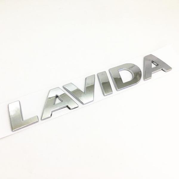 

1Pcs ABS Car Logo Sticker Letter Trunk Plated Words Emblem Badge Decal Sticker for lavida Auto Styling Accessories серебряный