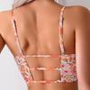 European & American Floral Spaghetti Strap Backless Bikini - Women's Two-Piece Swimsuit