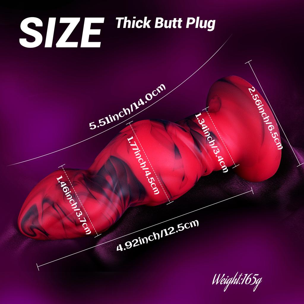 Thick Anal Plugs: Soft, Flexible & Realistic, With Powerful Suction Cup For Any Way You Want Orgasmic Bliss