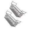 2Pcs Chest Freezer Organizer Bins Deep Basket Stackable Storage Rack Metal Wire Black L63cm X W27cm