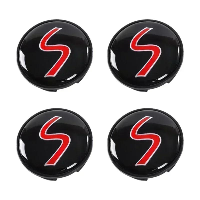 PUOI2 4PCS 54mm 56mm Car Wheel Center Hub Caps Cover Emblem Badge For BMW Mini Cooper One S JCW R55 R56 R57 R58 R60 F55 F56 Clubman
