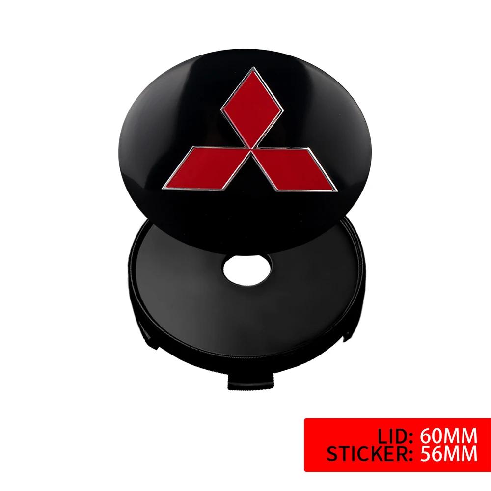 4pcs 56/60mm Cars Hub Caps Car Wheel Center Caps Hubcap Sticker Tire Hub Cover For Mitsubishi Ralliart Space Star Lancer Eclipse
