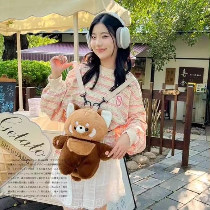 Cute Plush Penguin Backpack for Women Kawaii Cartoon Animal Rucksack Trendy Fashion Girl Shoulder Bag