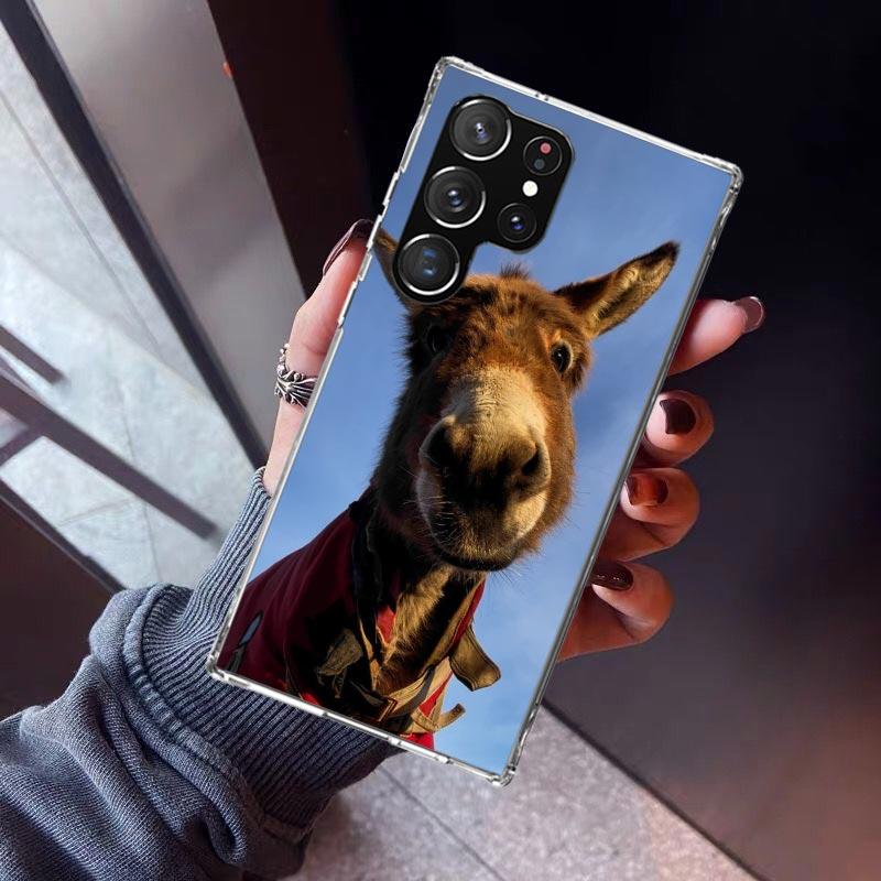 Funny Donkey Phone Case For Samsung Galaxy S23 S24 S25 Edge S26 Ultra S22 + S21 Plus S20 FE Cover Silicone Print Shell Galaxy S2