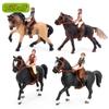 Simulation Equestrian Rider Horse Farm Animal Model Action Figures Decoration Early Educational Toys for Children Christmas Gift