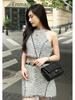 2025 Lambskin Camellia Diamond Quilted Coco Style Women's Crossbody Chain Bag