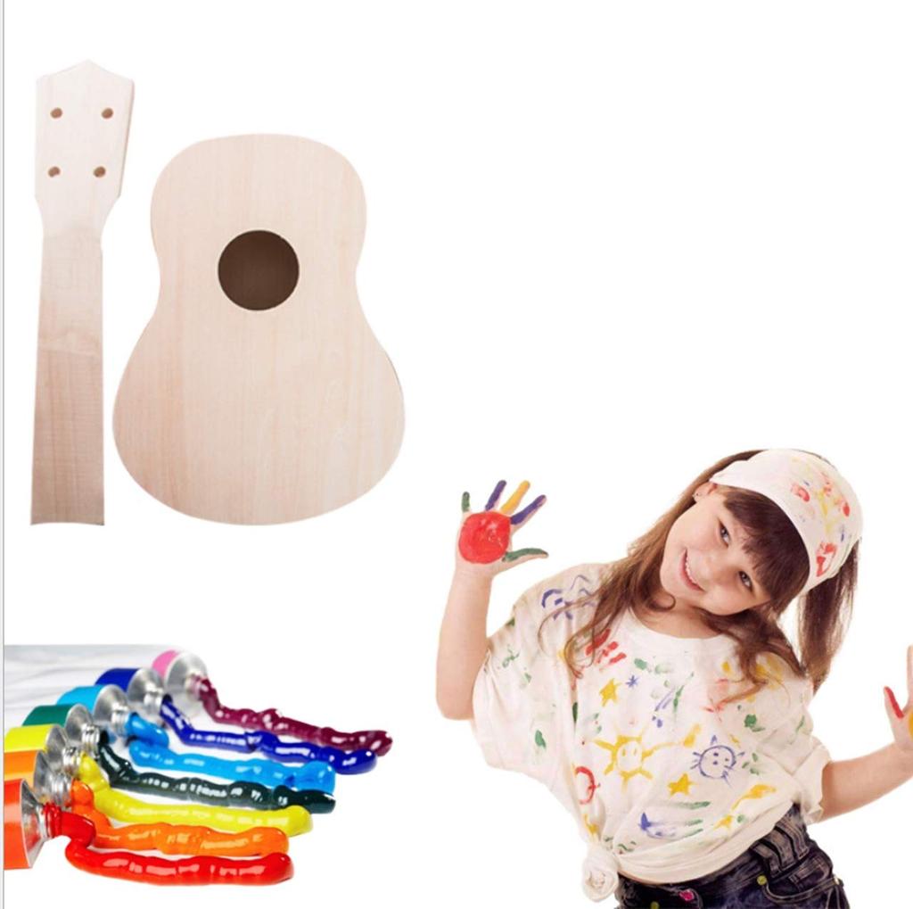 GLEOOD Handmade Ukulele Craft Kit Ukulele Kit Handmade Instrument DIY Elementary School Students Male and Female Independent Study