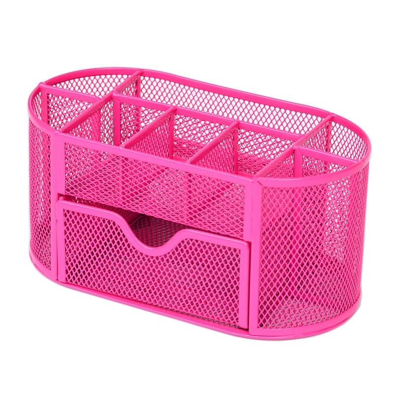 1 Stück Aufbewahrung Multifunktionaler Schreibtischorganizer Netzmetall Stifthalter Schreibwarenbehälter Box Büro S