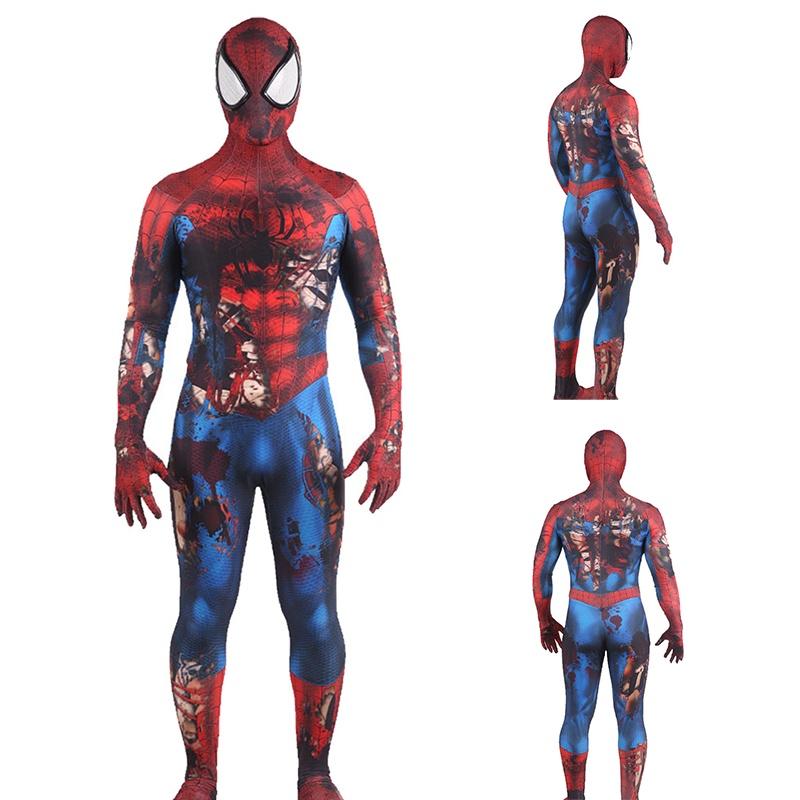 Zombie Spider-man Jumpsuit Perfect Voor Halloween En Cosplay Met Uitstekend Vakmanschap En Elastisch Materiaal.