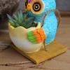 Swing Owl Hanging Planter Resin Owl with Egg Flower Pot Garden Decoration Hanging Pot for Indoor Outdoor Plants Succulents