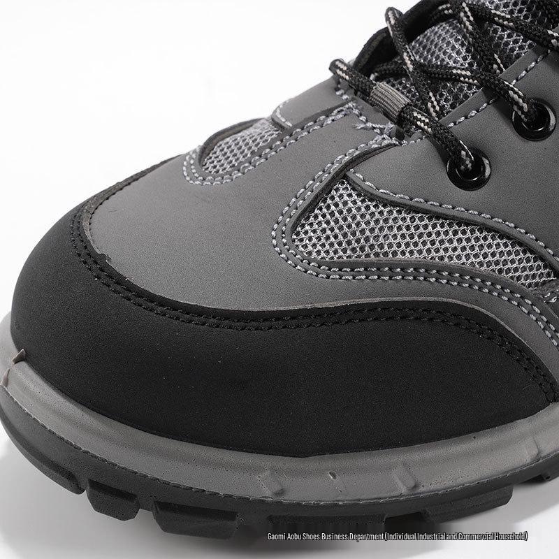 Men's Steel Toe Safety Shoes - Anti-Smash, Anti-Puncture, Breathable, Lightweight, Non-Slip, Wear-Resistant Work Footwear.
