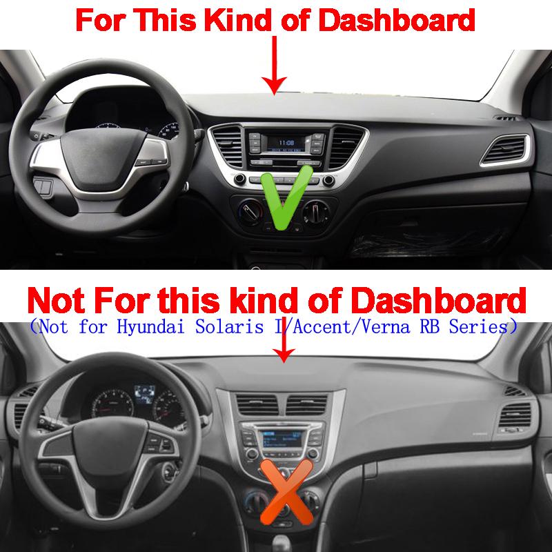 Car Inner Dashmat Dash Mat Dashboard Cover Pad Sun Shade Dash Board Cover Carpet For Hyundai Solaris 2 Accent Verna 2017 2018