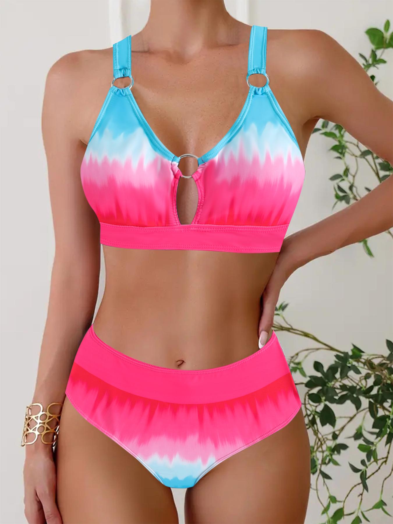 

Набір бікіні з пуш-апом. Жіночий купальник. Сексуальний жіночий купальний костюм. Купальний костюм з квітковим принтом. Купальні костюми Biquini. Купальні костюми. 4XL Яскраво-рожевий