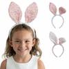 Glitter Bunny Ears Headband Cartoon Rabbit Ear Hairband Creative Easter Bunny Headband  Party