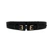 Stylish Women's Elastic Waist Belt With Double Buckles For Dresses And Coats In Black And Camel