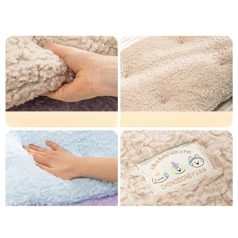 Plush Winter Cat Dog Mat  Thick Furry Sleeping Pad for Small Pets Warm Floor Cushion for Cats & Puppies