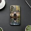Cute F-Fubao Animal P-Panda Phone Case Black Silicone Soft For Samsung S25,S24,S21,S22,S23,S30,Ultra,S20,Plus,Fe,Lite