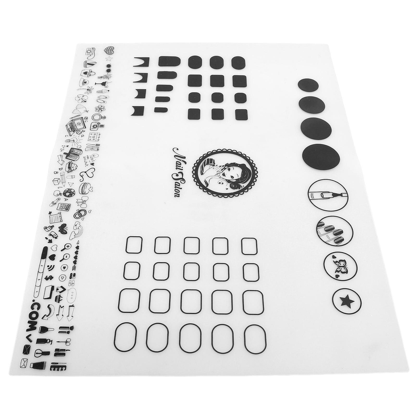 

Силиконовый коврик для практики нейл-арта, многоразовые подушечки для лака, моющийся, складной, коврик для заполнения цветом нейл-арта