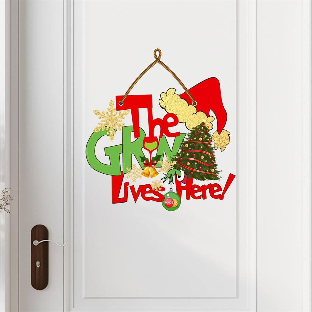Green Christmas Personality Slogan Bedroom Living Room Study Background Wall Sticker