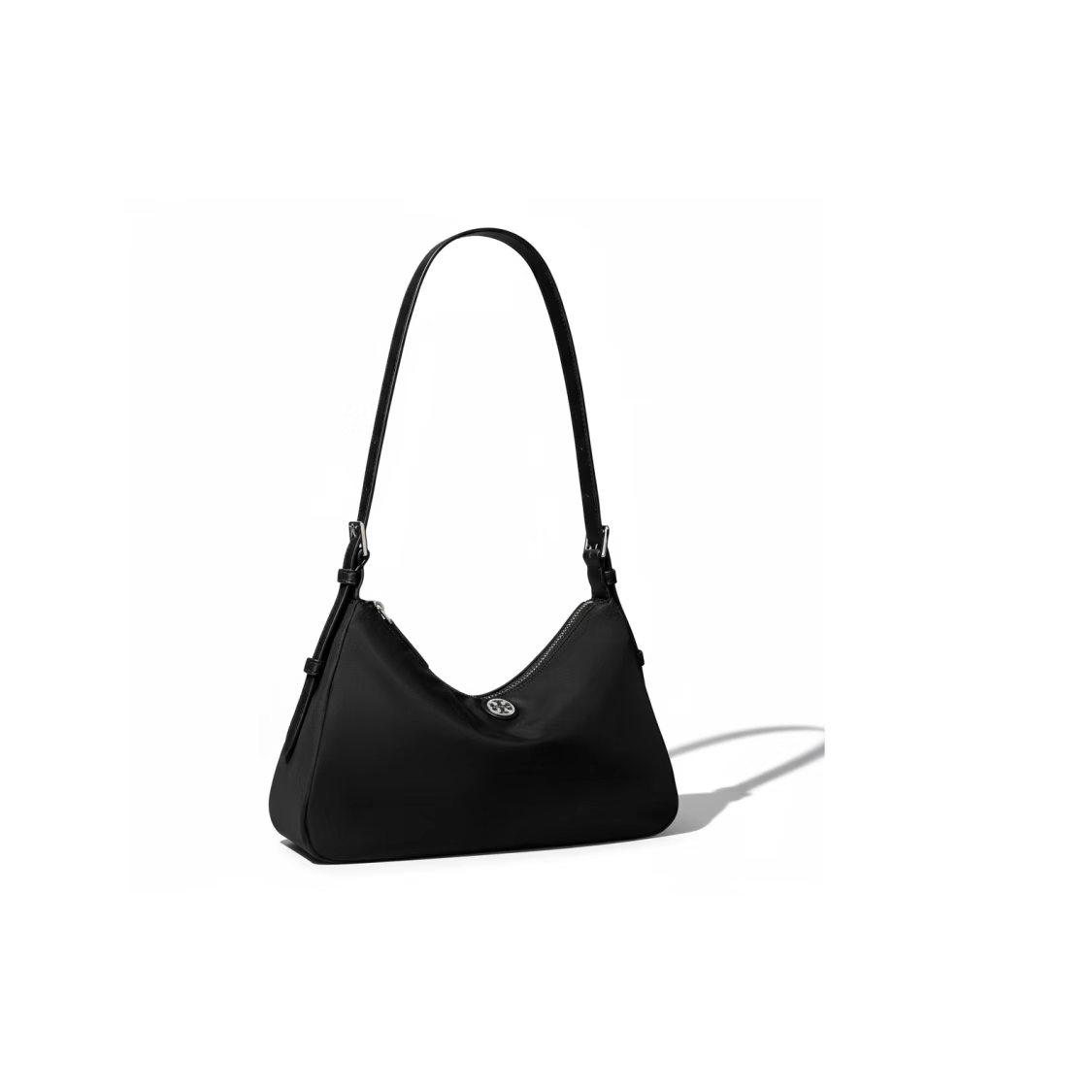 

Tory Burch Adjustable Detachable Shoulder Strap Fabric Shoulder Bag Small Women Shoulder Bag Black 177335-001 Basic Set (Bag+Dust Bag)
