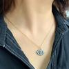 Kenjie Mysticism Evil Eye Pendant Necklace with Tarot Charms for Women - European & American Clavicle Chain
