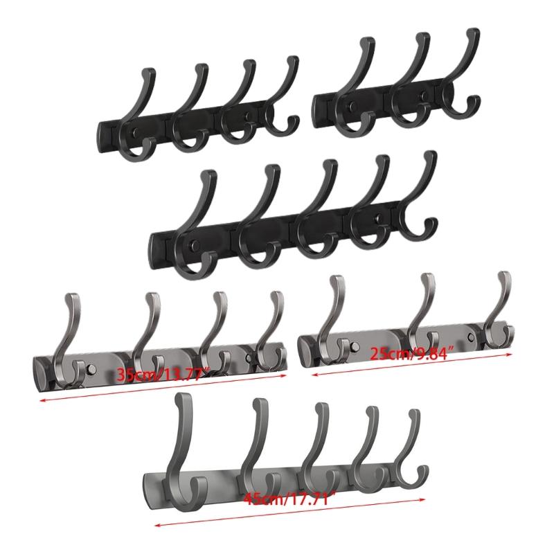 Over The Door Hook Heavy-Duty Door Hanger Coat Rack with 3/4/5 Hooks Hangers for Hanging Keys Hats Clothes Umbrellas