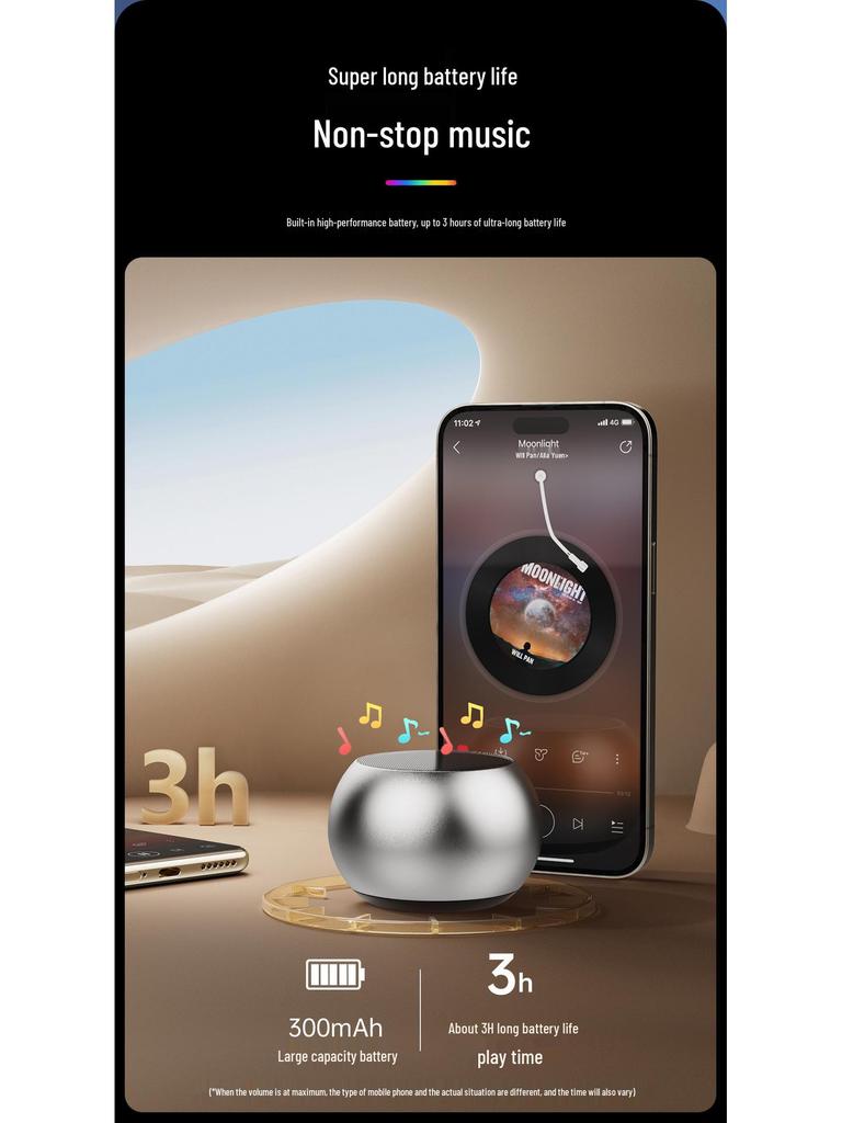 Ultra-Mini Bluetooth Speaker with Series Connection, Heavy Bass, Perfect for Parties, Climbing, and Office Use