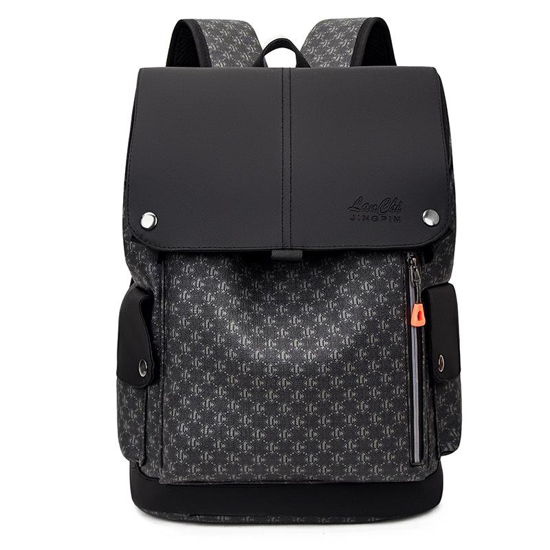 Schoolbag Business Backpack Men's Printed Business Commuter Backpack Travel Casual Large Capacity Laptop Backpack
