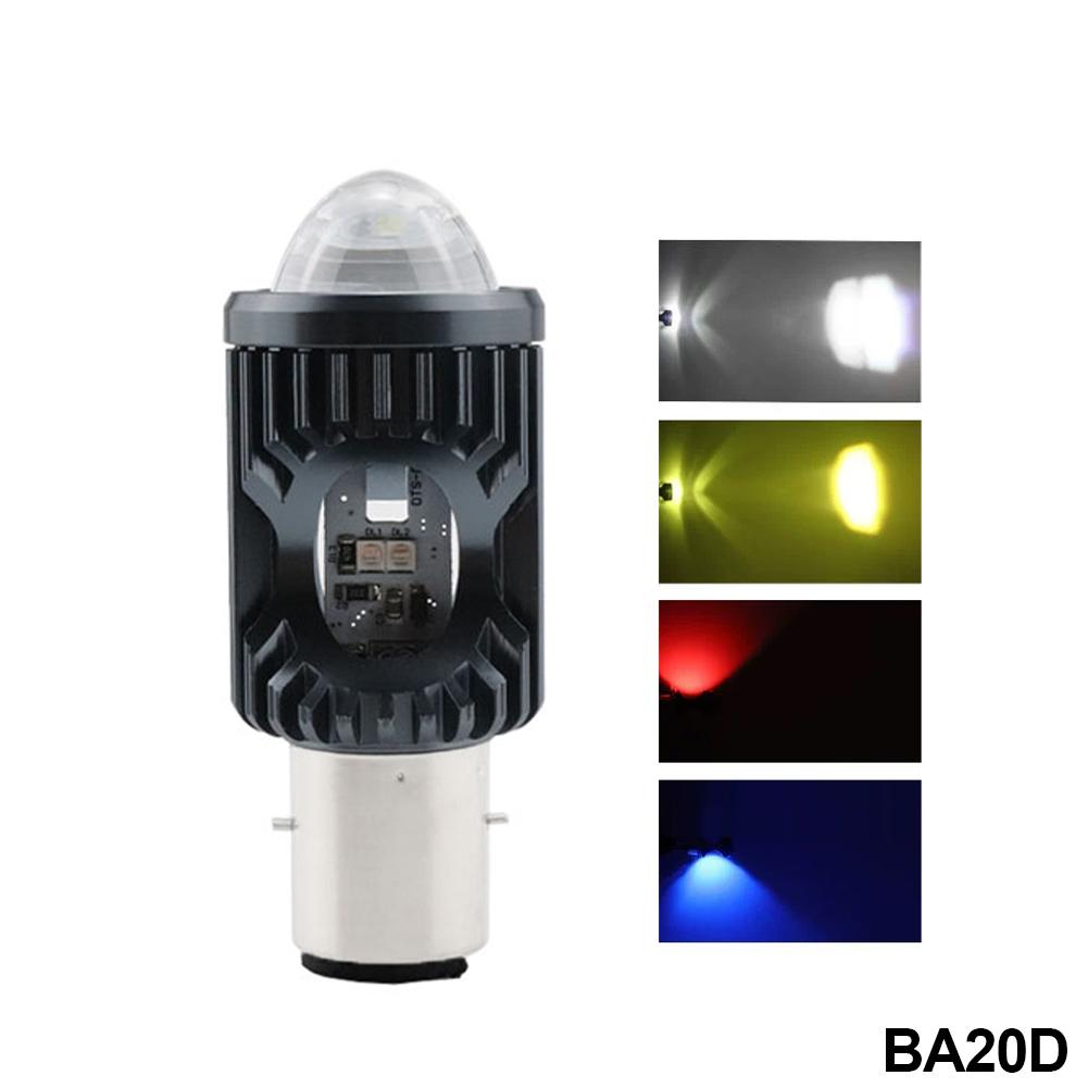 Motorcycle LED Headlight 3030 Chips Strobe Flash Beam Scooter Motorbike H4 BA20D PX15D Headlamp Headlight Bulbs