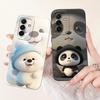 For Samsung Galaxy A36 5G Case A16 A26 A56 Cute Panda Cartoon Cover Soft TPU Phone Case For Samsung A16 A 26 36 Galaxy A56 Shell