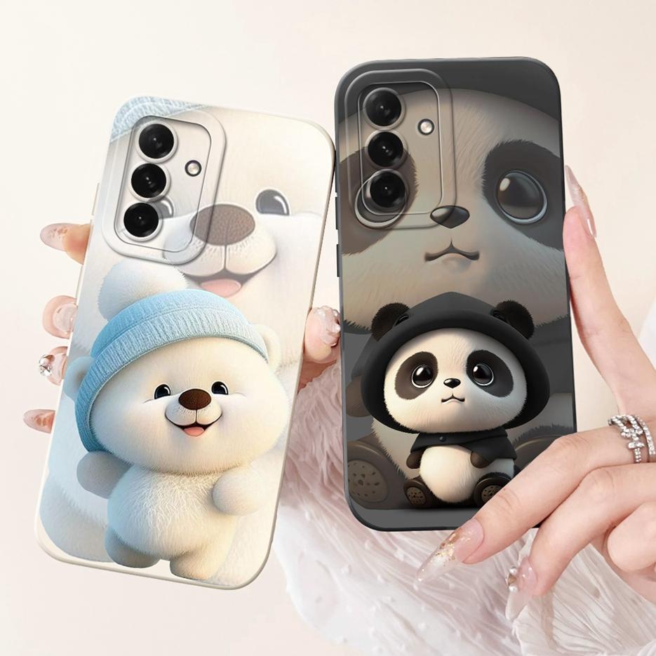For Samsung Galaxy A36 5G Case A16 A26 A56 Cute Panda Cartoon Cover Soft TPU Phone Case For Samsung A16 A 26 36 Galaxy A56 Shell
